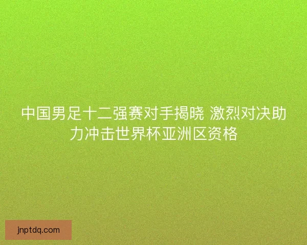 中国男足十二强赛对手揭晓 激烈对决助力冲击世界杯亚洲区资格